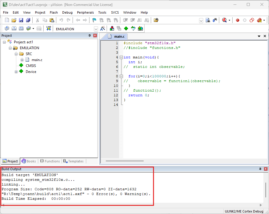 Activité 1, première compilation